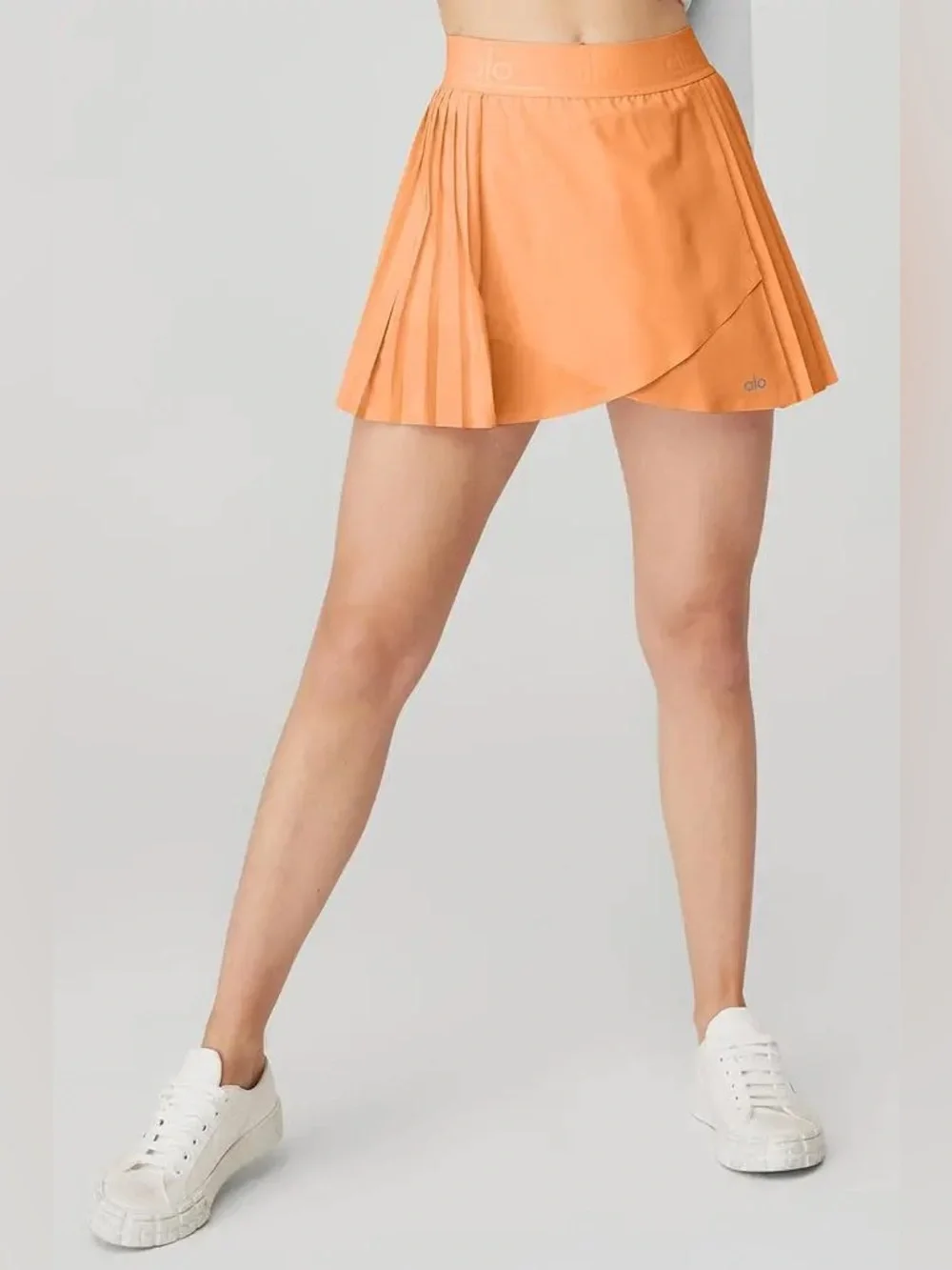 ALO YOGA Aces Tennis Skirt Cantaloupe Orange Size Small